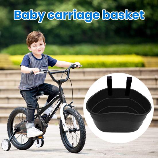 Bicycle Scooter Basket Large Capacity Bright Color Smooth Edge Strong Load-bearing Simple Installation Kids Bicycle Scooter Basket Storage