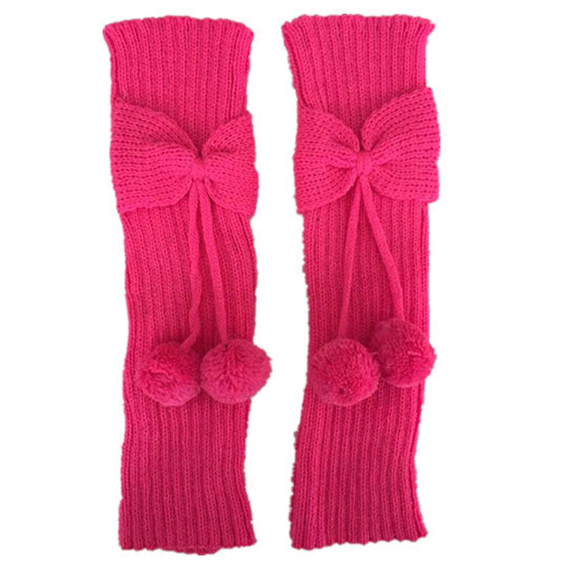 Knitted Long Fingerless Mittens Glove Arm Warmer Stretchy Mitten Unisex Crochet Half Finger Long Gloves Hot Selling