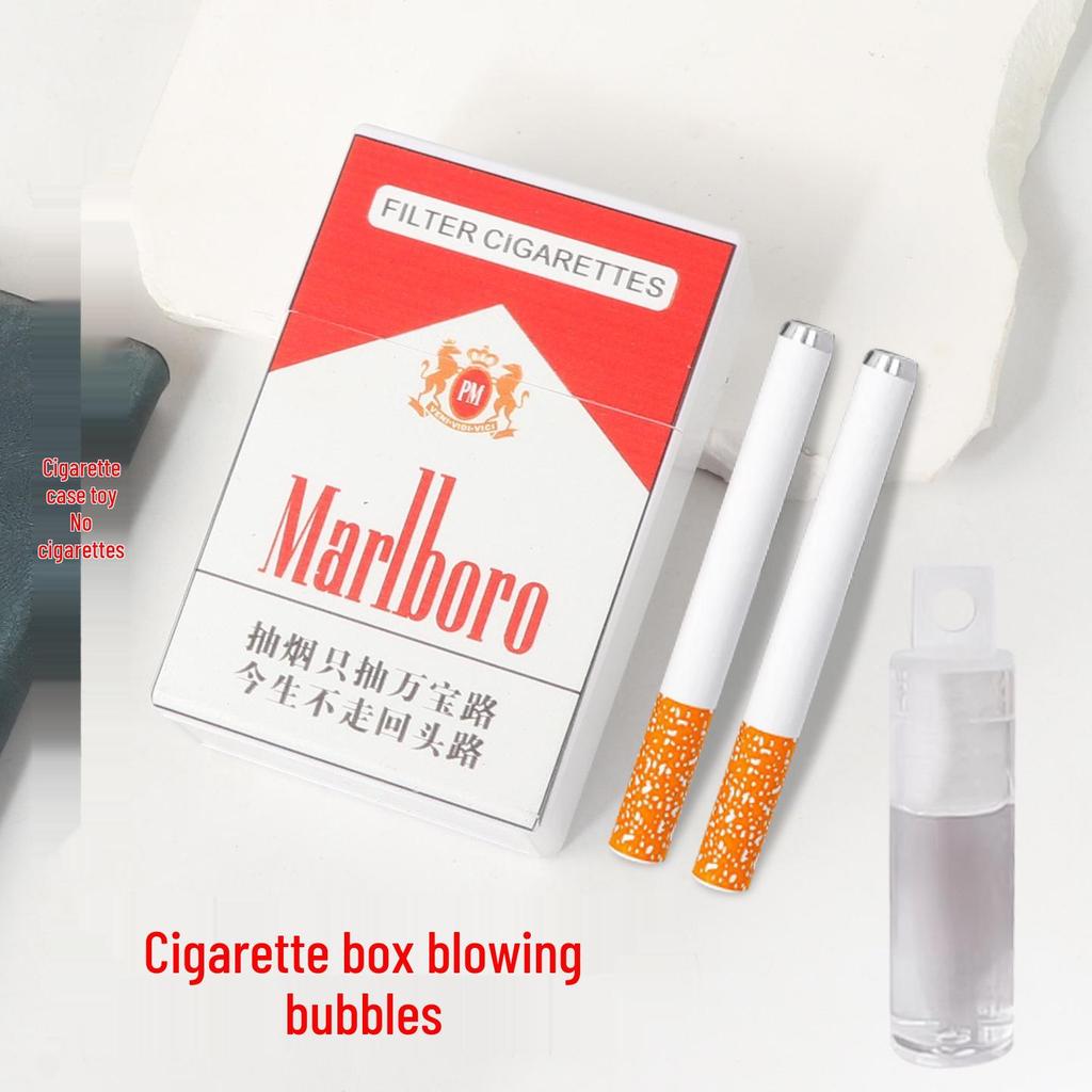 Bubble Blowing Cigarette Case Prank Toy - Adult Stress Relief & Quit Smoking Aid