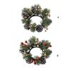 Christmas Candle Rings Wreath Christmas Table Centerpieces Decoration for Pillars Candle Wine Bottle Door Window Chair