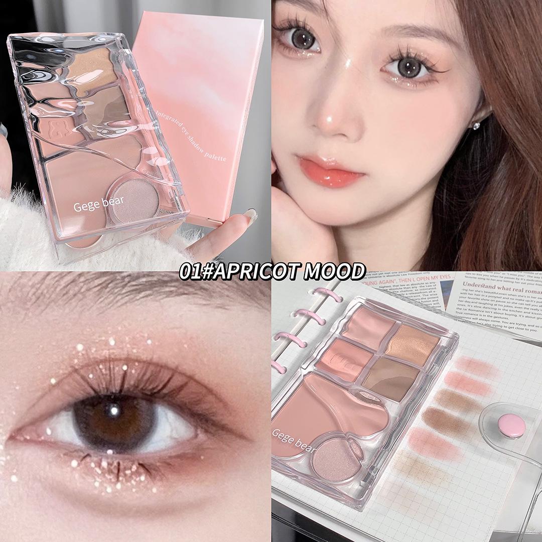 Gege Bear Light & Shadow Eyeshadow and Blush Palette - Matte & Shimmer Colors