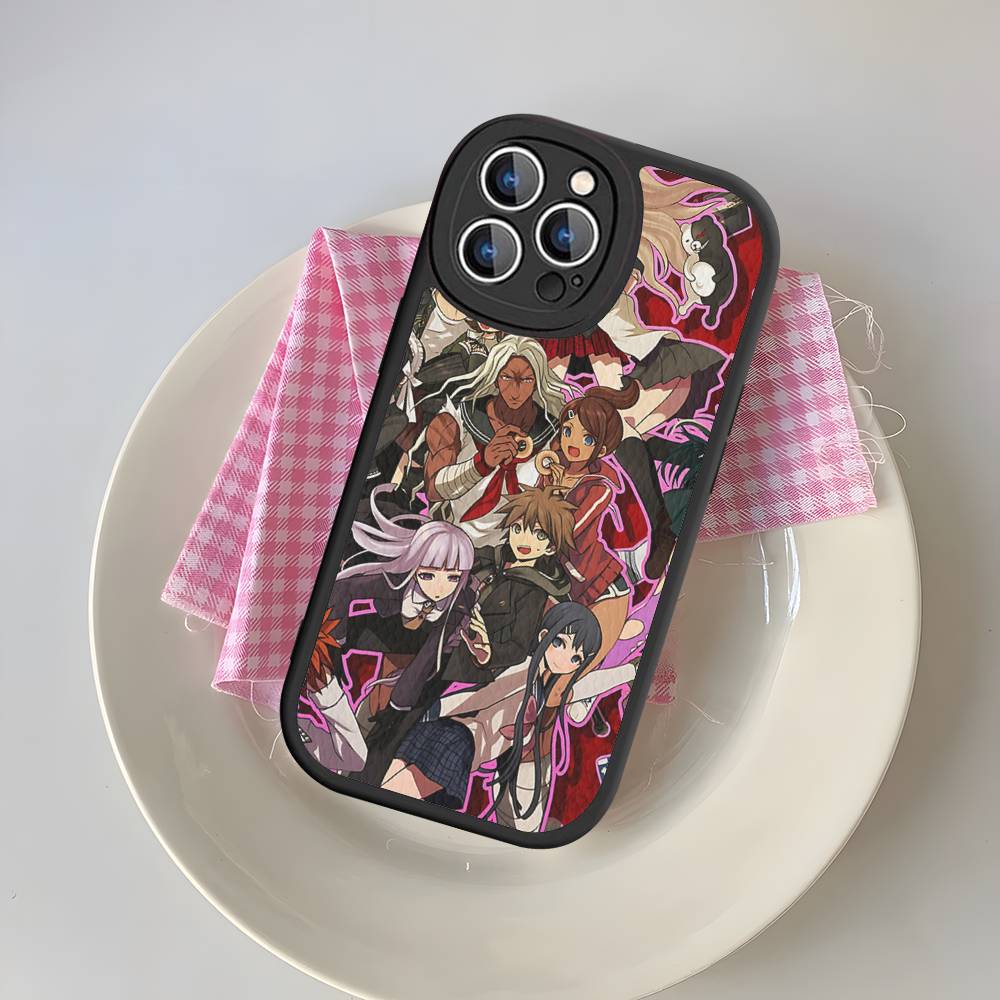 Anime Game D_DanganRonpaS Leather Phone Case For IPhone 15 14 13 Pro Max 12 11 16 Plus Phone Cover