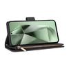 For Samsung Galaxy S25 FE Case Zipper Wallet Multiple Card Slots Leather Phone Cover with Wrist Strap