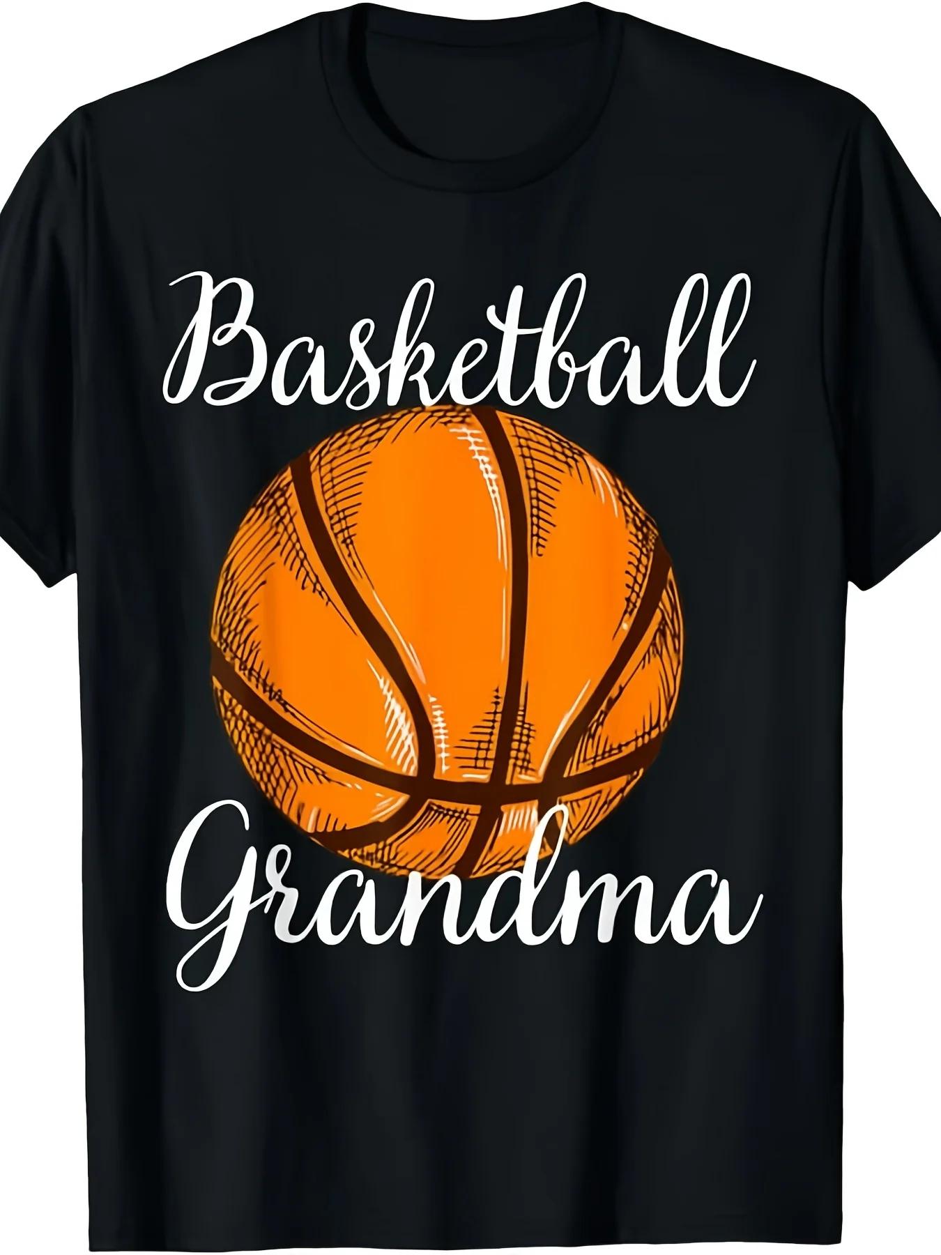 Basketball Grandma Women Family Matching Funny Basketball T-ShirtSame style for men and women 2025 summer short-sleeved printed S разноцветный