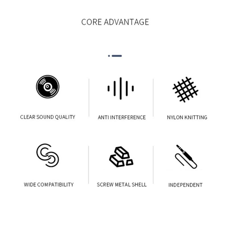 Universal Gaming Headset Braided Cable Audio Cable for 1AM2/1000XM4 Headphones Precision-Crafted Headset Cable Cord