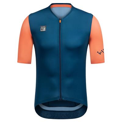 Santic Fahrradtrikot, Kurzarm, Radsportbekleidung, zum Radfahren, für Fahrräder und Rennräder, Sommer (Blau, Größe M)
