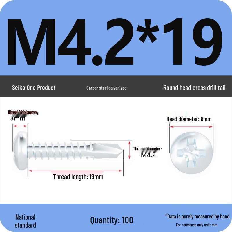 National Standard Hardened Galvanized Phillips Self-Drilling Self-Tapping Screws for Sheet Metal