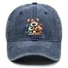 Cute Schnauzer Dog Printed Baseball Cap Adjustable Retro Baseball Hat Unisex Womens Cap For Outdoor Travelling Mountaineering