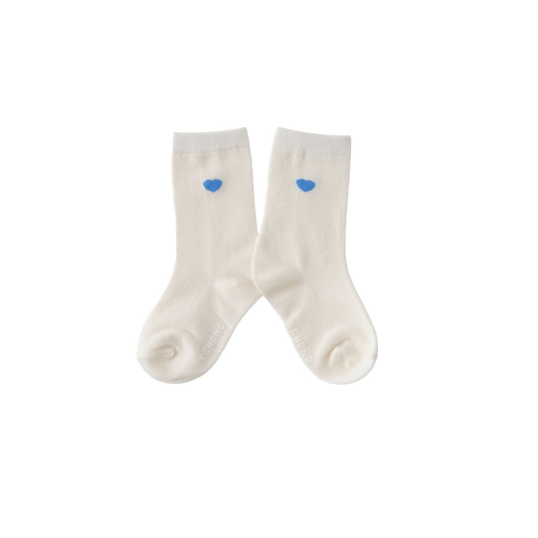 Echond Petit Heart Socks – Ivory S