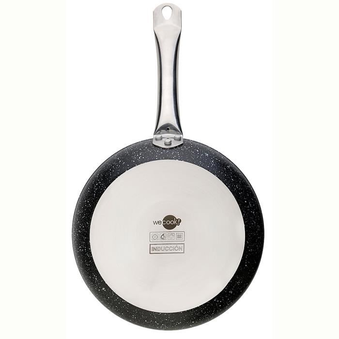Poêle à frire - wecook - granite noir - 16 cm - antiadhésive - écologique - aluminium forgé