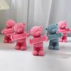 3D Slogan Bear Shaped Candle Silicone Mold for DIY Hand-made Candle Ornaments Mould Handicrafts Making Tool Baking Mold