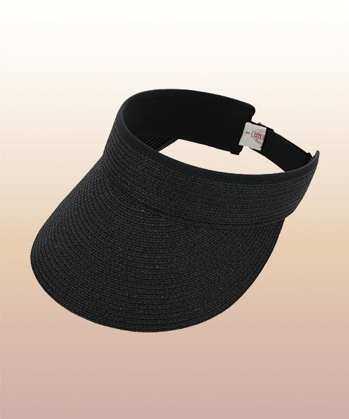 CITE DE CITE Raffia Visor_Bk