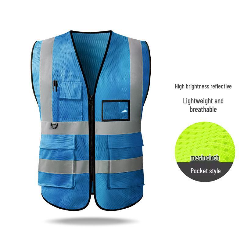 Hersteller-Sicherheitsweste mit mehreren Taschen und Reflektoren für Bau, Reinigung und Transport