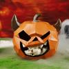 Halloween Pumpkin Decor Pumpkin Skeleton Ornaments Resin Halloween Sculpture Art Decoration for Holiday Home Party Indoor