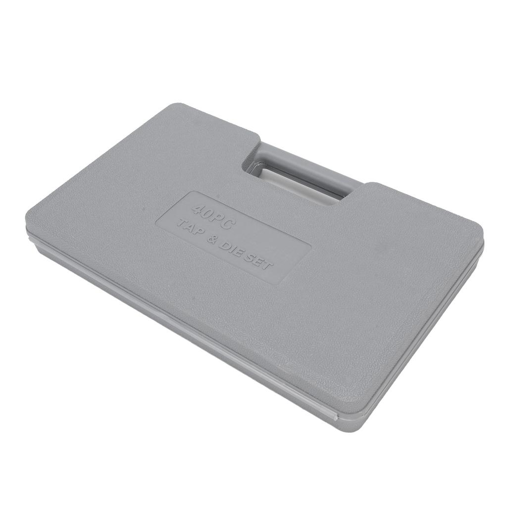 40 Piece SAE Tap and Die Set 4 To 1 2 Inch Alloy Steel Unc Cool UNF FINE NPT Threads Threading Tool Kit