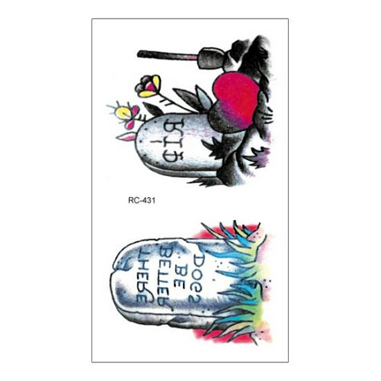 Ruikalong Scary Halloween Waterproof Tattoo Stickers - Scorpion & Spider Designs 60x105mm