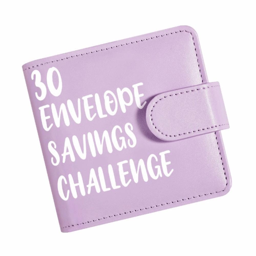 PU Leather Money Saving Challenge Book 30 Envelope Challenge Binder  Money Saving Challenge