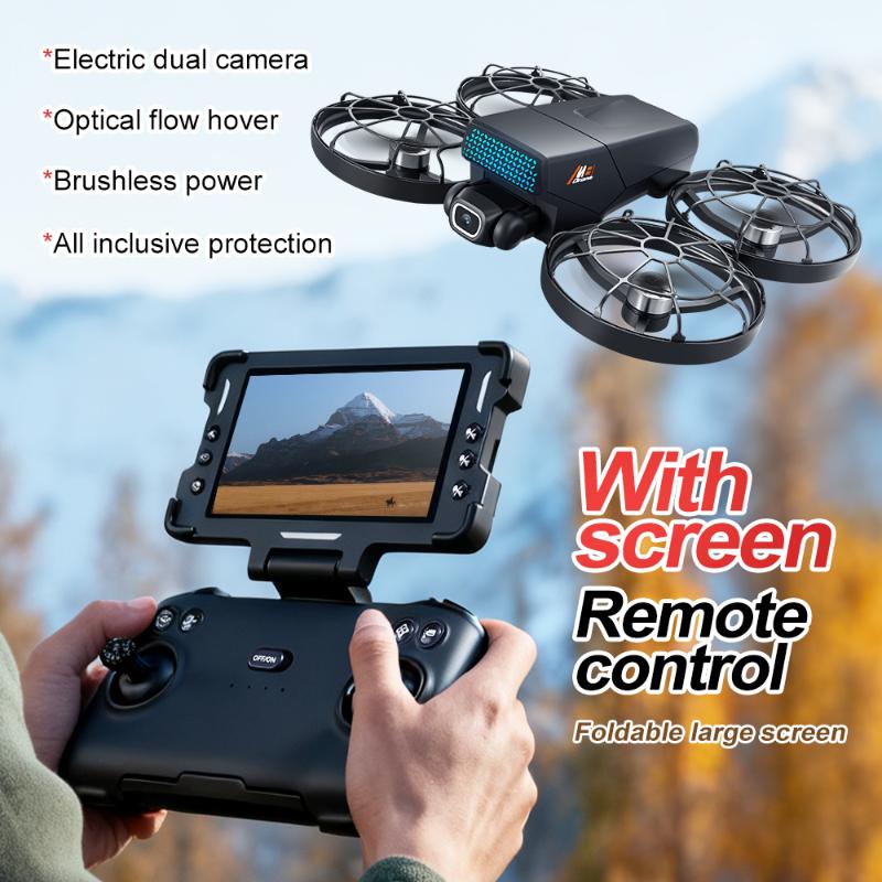 Genuine M8 RC Foldable Drone with Screen Brushless Motor Obstacle Avoidance 8K Profesional HD Dual Camera WIFI Quadcopter Toy
