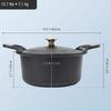 Cocotte Induction Fonte Assaisonnée 30 cm, Dutch Oven 5,7L, Sans PTFE et PFOA Victoria 38458 Noir