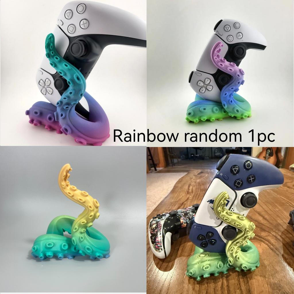 Soporte para Mando de Juego Pulpo Impreso en 3D Adecuado para Mandos de PS5 Soporte de Escritorio Regalo Navideño Estatua Decorativa Adorno