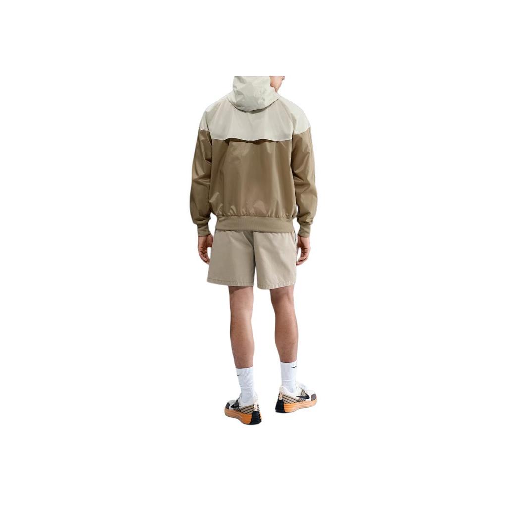Nike Color Block Hooded Zip-Up Long Sleeve Jacket Men Jackets Khaki DA0002-297