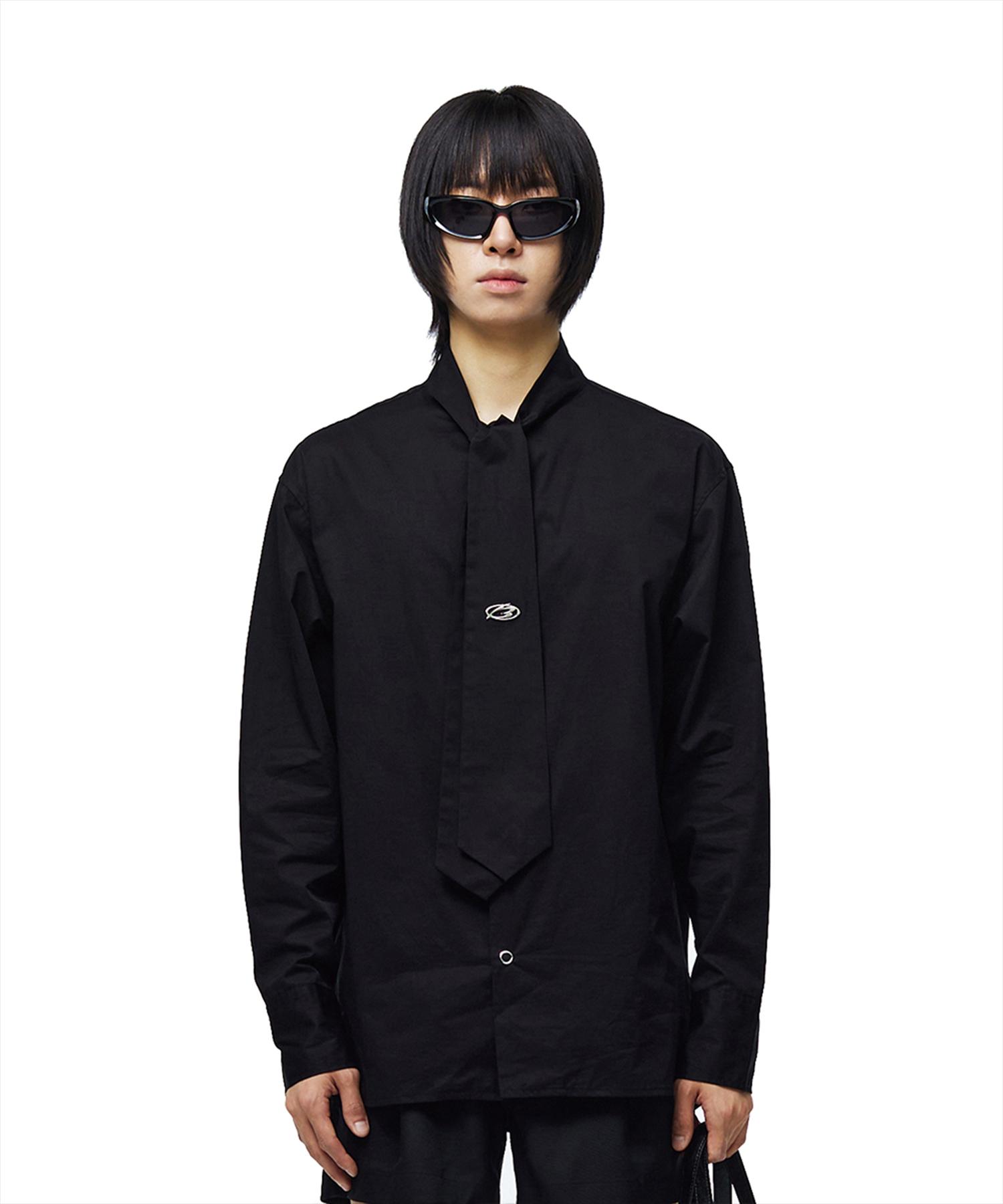 More Than Black Logo Tie Shirt