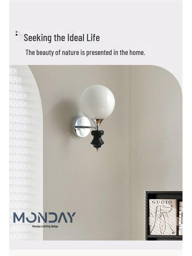 2025 Bauhaus Vintage Chinese-Style Wall Lamp: Modern Minimalist French Retro for Living Room & Bedroom Atmosphere