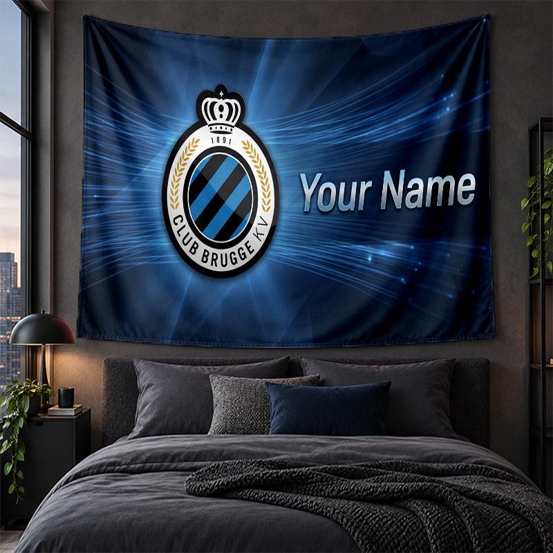 Personalized Tapestry Wall Hanging Club Brugge FC Pattern Art Background Cloth