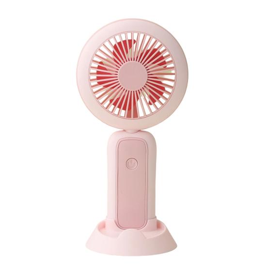

Foldable Handheld Fan with Night Light USB Rechargeable Mini Fan for Desk Dorm Portable Quiet Fan for Students Office Travel рожевий