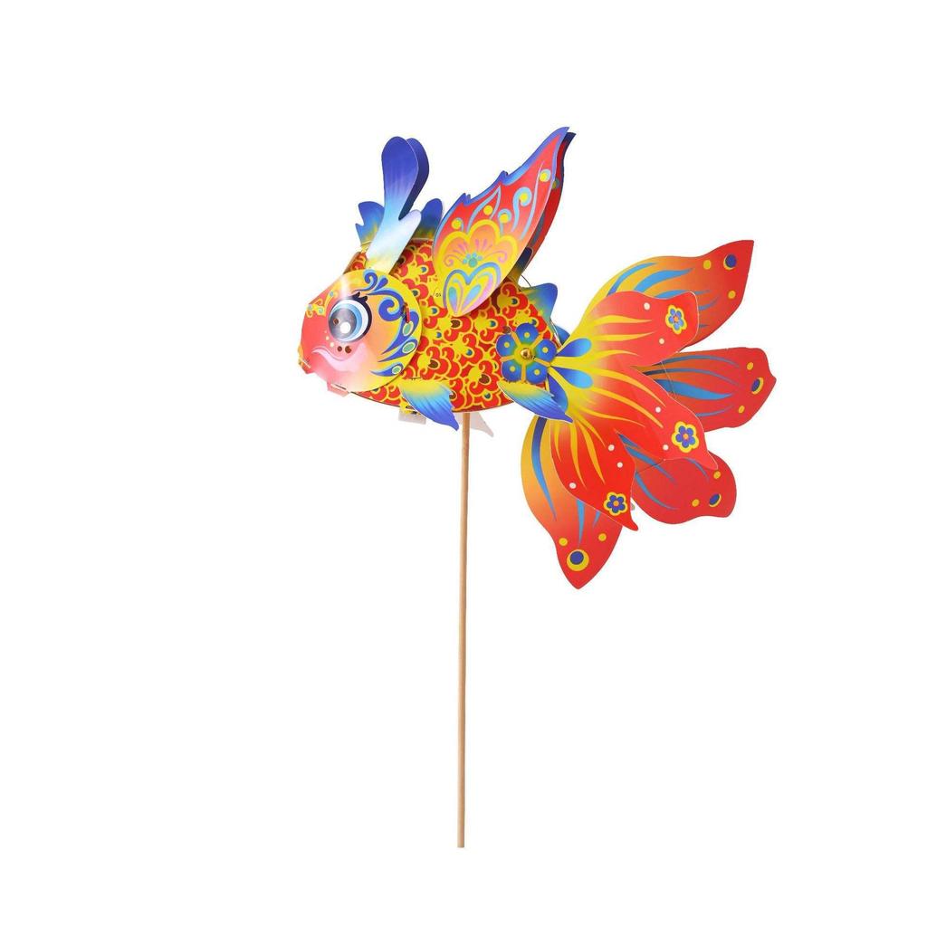 Children's DIY Luminous Dragon Fish Lantern: Ancient Style Mid-Autumn Festival Koi Paper Lantern Kit