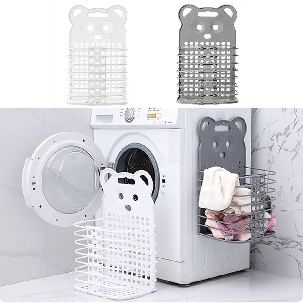 With Handles Wall-mounted Laundry Basket Foldable Dirty Clothes Organizer  for Bathroom