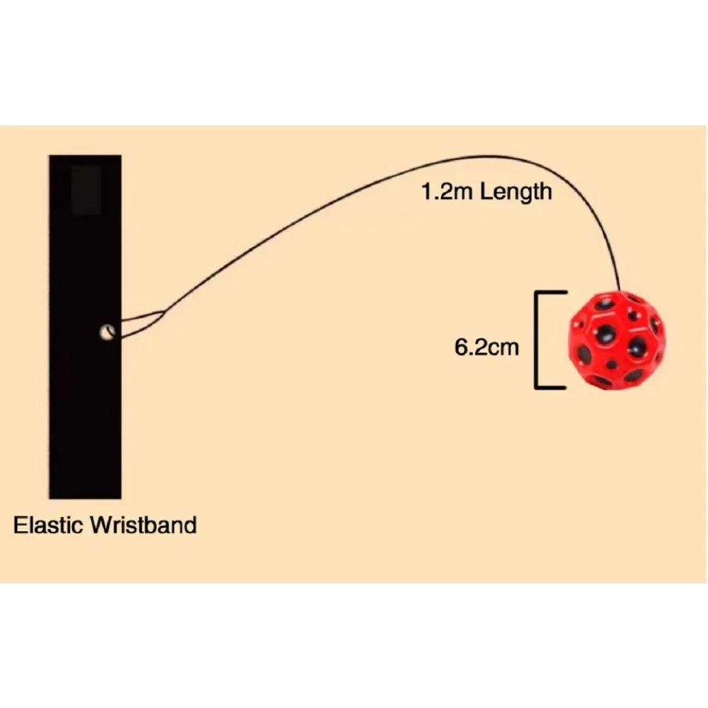 Hoge Elastische Decompressie Maansteen Bal met Stuiter Touw voor Kinderen en Ouderen Leuk Stress Verlichting Buiten Fitness Speelgoed