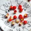 Stylish Red Apples Core Shaped Resin Jewelry Piece Accessories Perfect for Daily Wear, Parties, or as a Romance Gift
