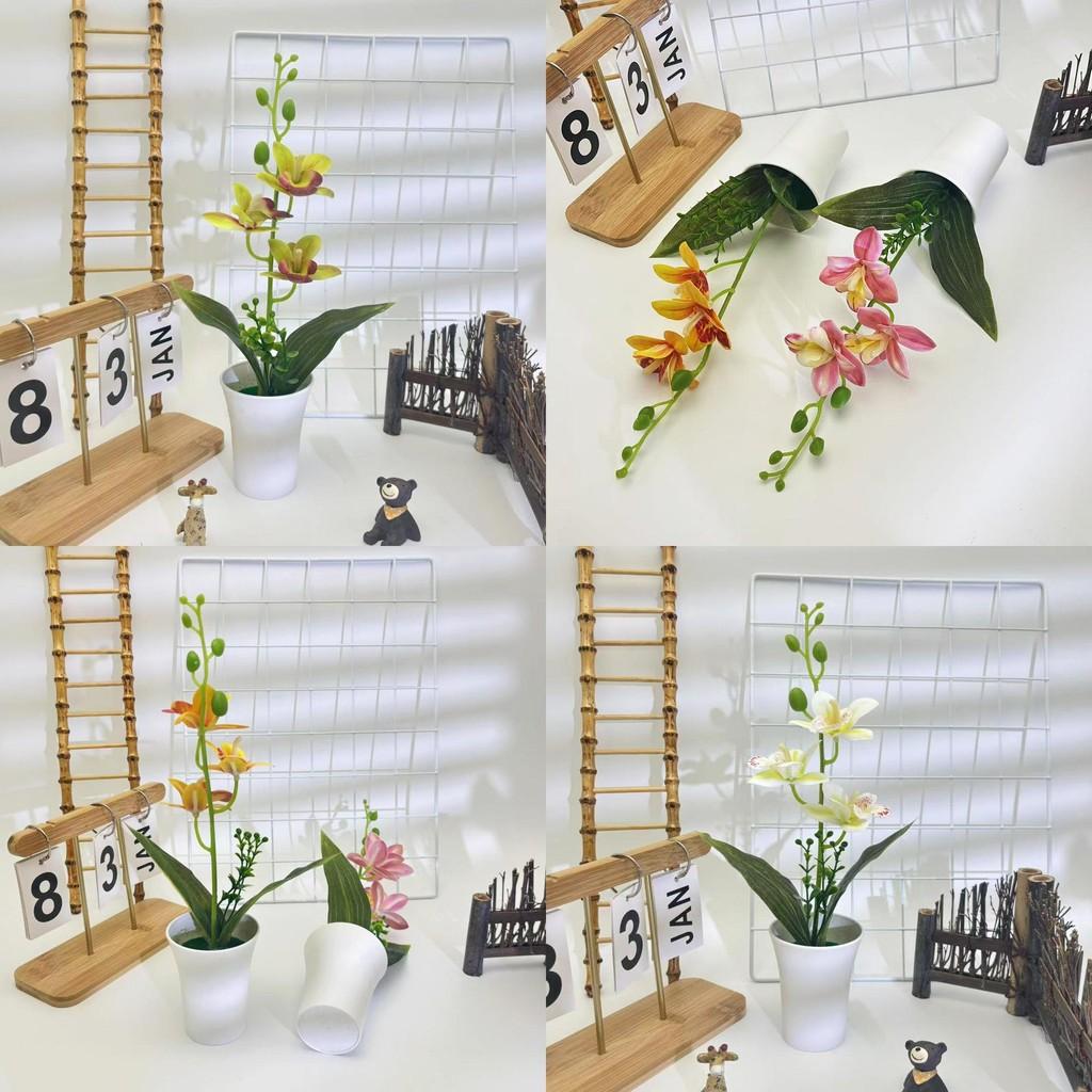 Orchid Artificial Plant For Wedding Decor With Realistic Design For Photography And Home Display