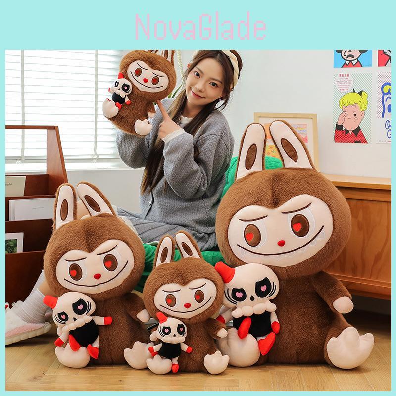 Adorable Couples Labubu Plush Toy Soft Cuddly Animal Doll In Multiple Sizes