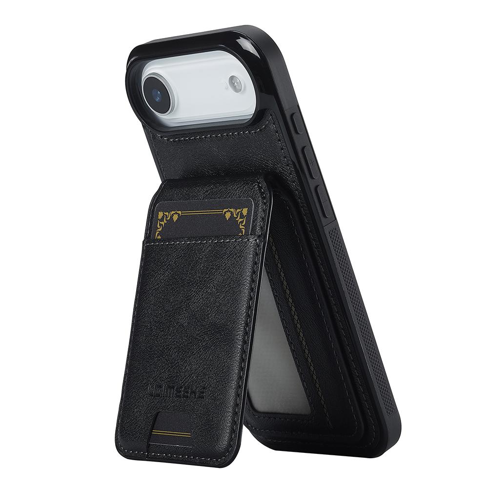 LC.IMEEKE L3 For iPhone 17 Air Magnetic Case Detachable Card Holder Leather TPU Mobile Cover