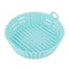 Fritteuse Silikon Einlage Hitzebeständig Elastisch Waschbar Lebensmittelqualität Wiederverwendbar Fritteusenkorb zum Kochen Blau