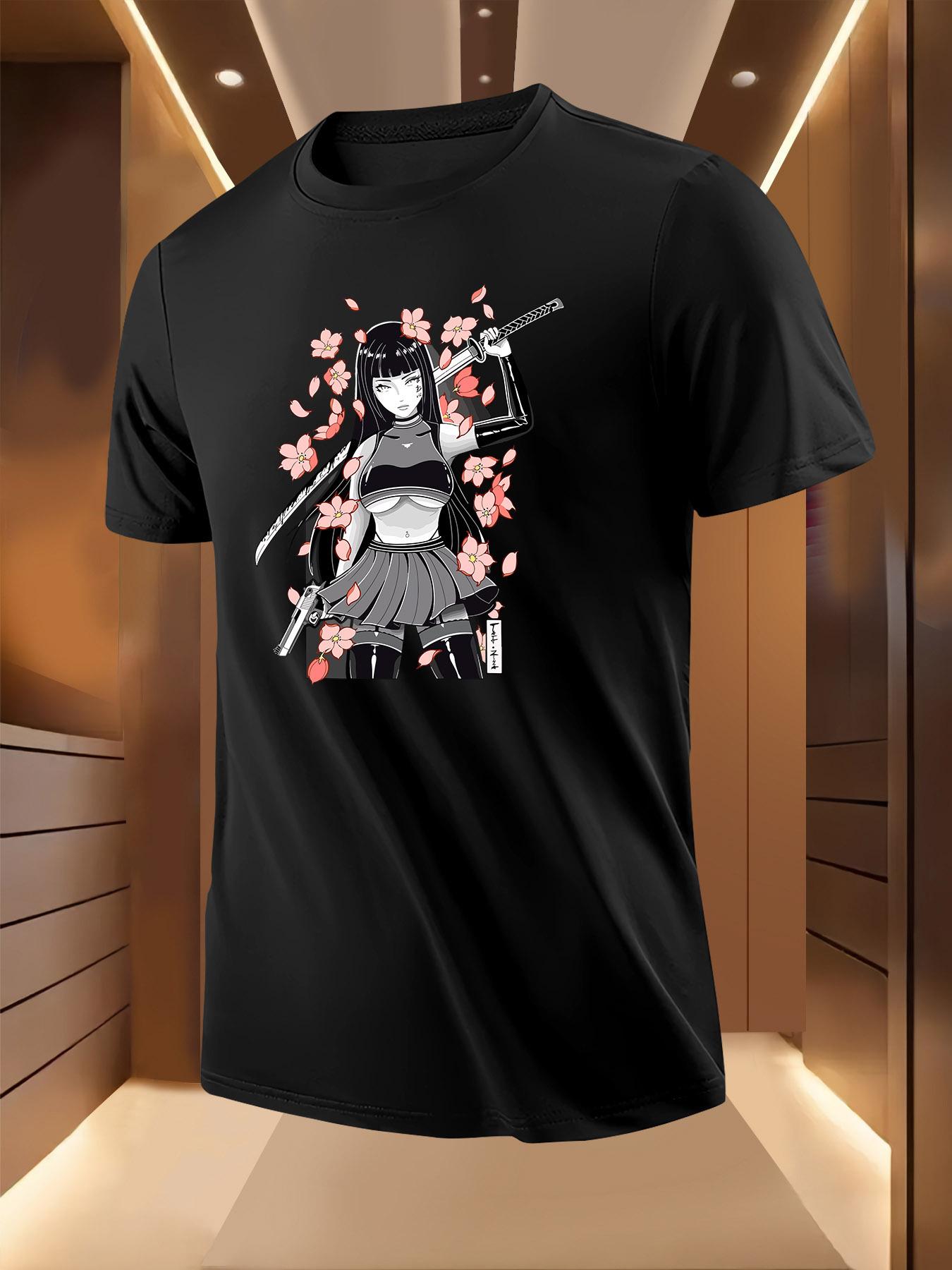Summer Tshirt with Bold Anime Print XXXL