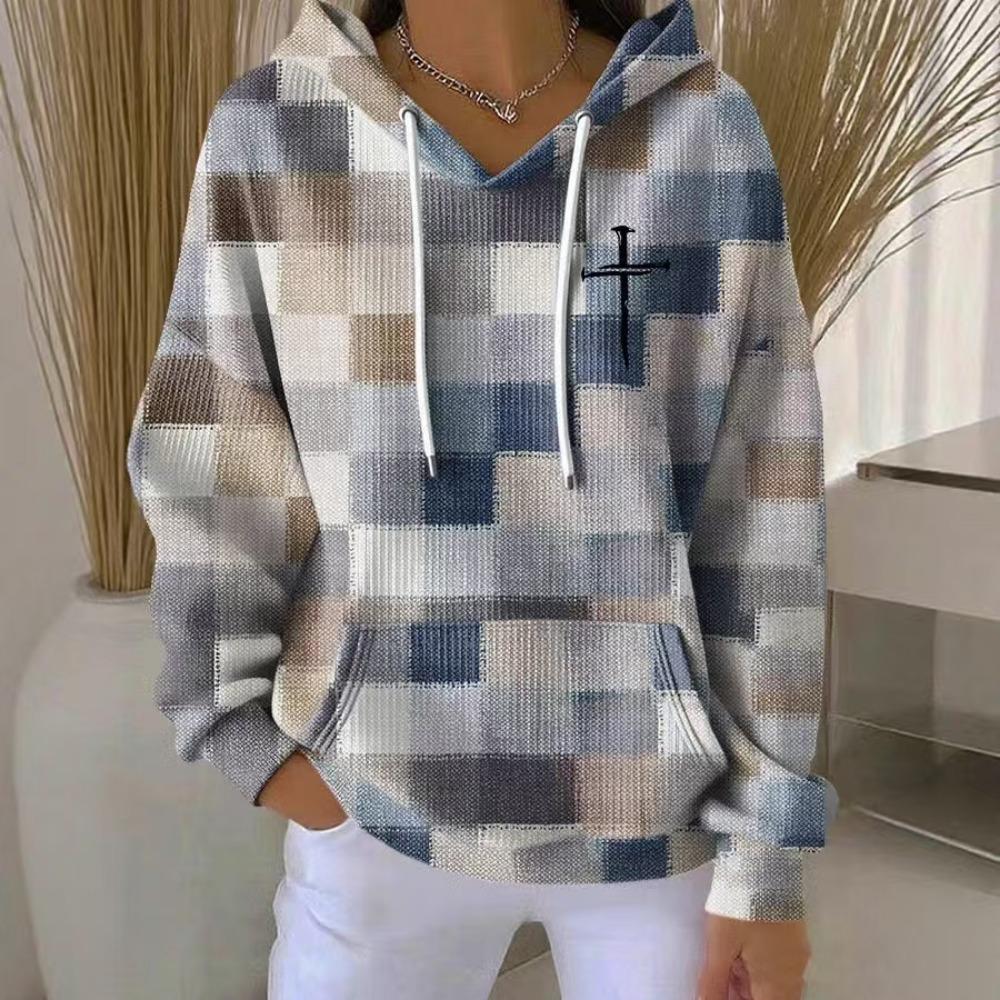 Autumn Cross Grid Pattern 3d Print Hoodie Kids Fasual European American Style Hoodie Streetwear Sweatshirt Girl Clothes Top