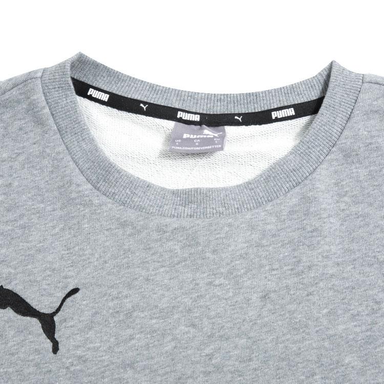 Puma Felpa Girocollo Monocolore Logo SS22 Uomo Top Grigio 656933-33