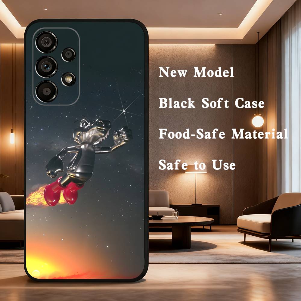 Singer A-Alvaro D-Diaz Case For Samsung Galaxy A73,52,71,22,Note,31,8,9,53,32,72,41,J7,Soft Black Silicone Cover