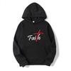 Autumn-Winter Faith Letter Print Hoodie - Casual Men's and Women's Complimentary Pullover, Versatile for Casual Wear