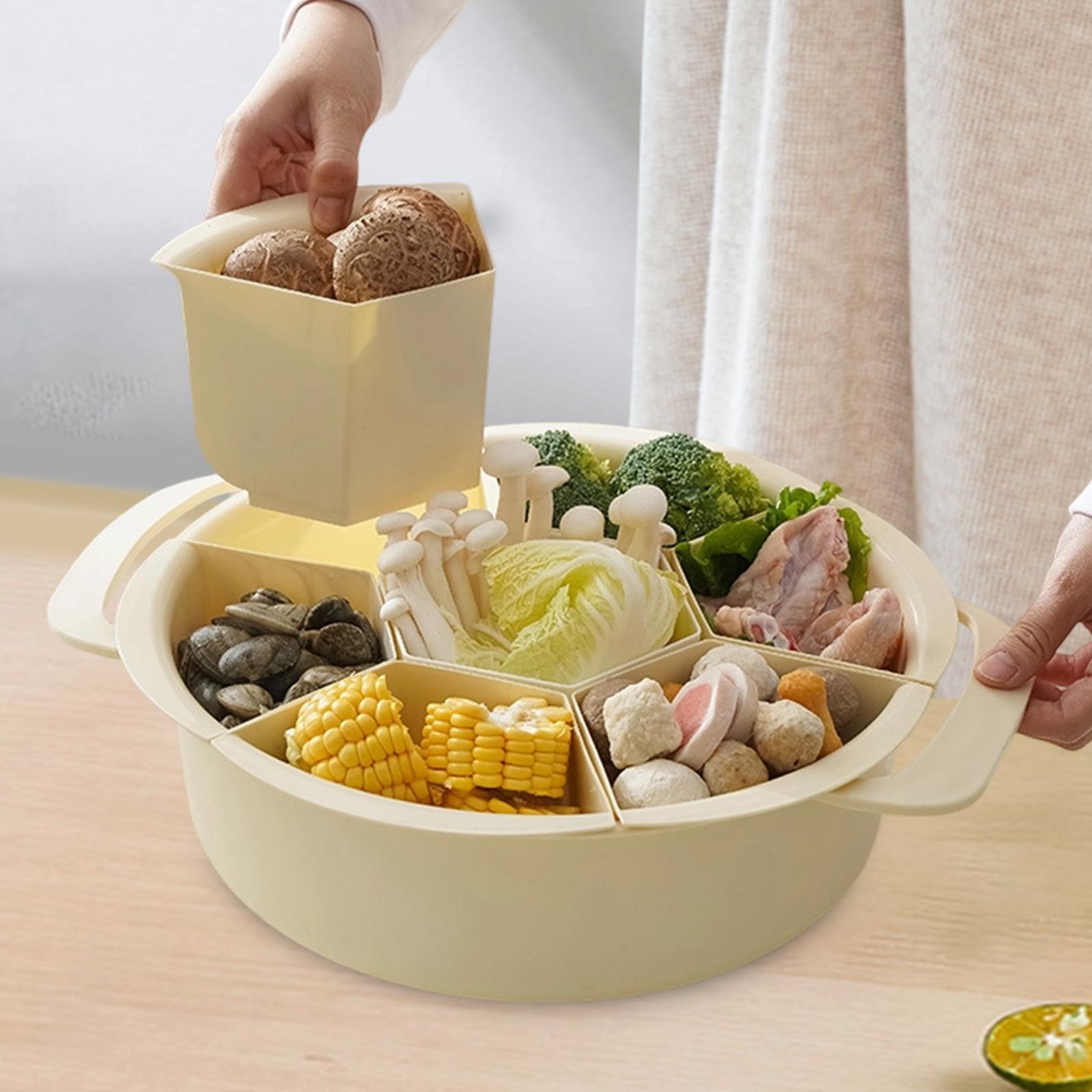 Versatile Rotating Snack Tray Decorative Multi Colored Tray for Dining Table and Outdoor Picnics