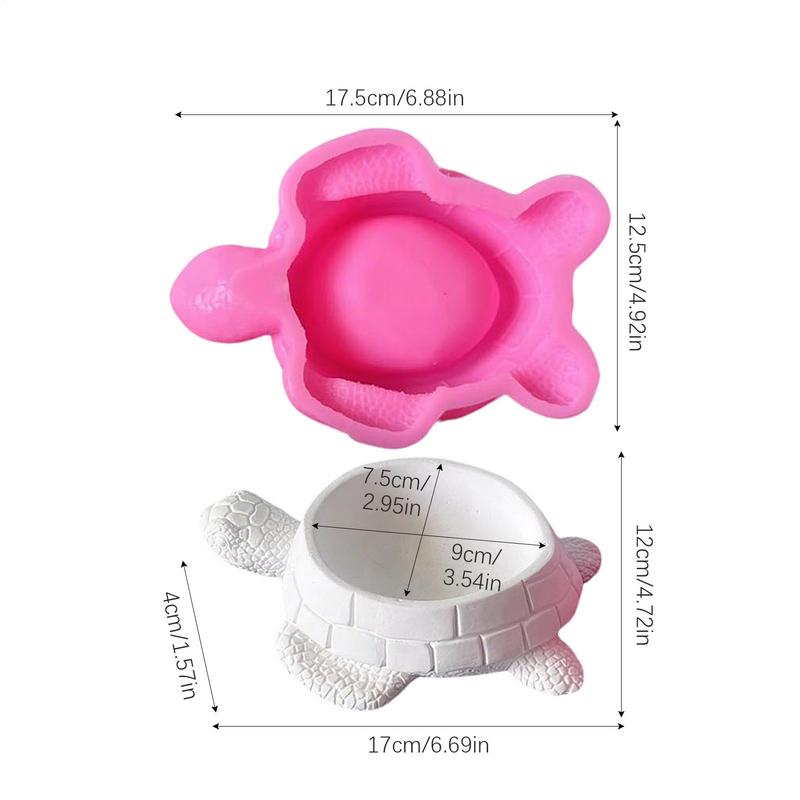 Silicone Flower Pot Mold Turtle Flower Pot Crafting Mold In Silicone Reusable Epoxy Resin Casting Tool Decoration Art For