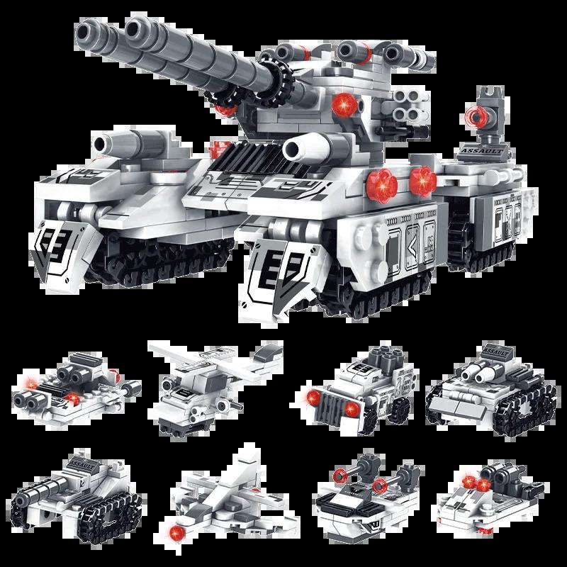 2026 WW2 Military Vehicle Tank 8in1 Airplane Truck Model Building Blocks DIY Bricks Kids Construction Toys Gifts for Boys Adult