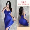 Sexy Suspender Nightgown Sexy Charming Ruffle Bottom Swing Split Sleeping Clothes