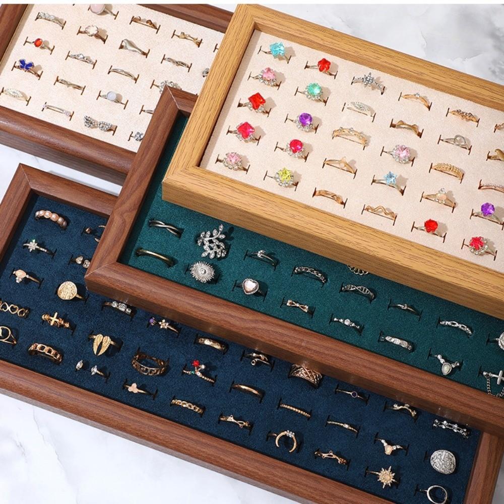 Velvet Fashion Jewelry Trays 50 Slot Stud Earrings Storage Rack Jewelry Storage Pallet  Show Case