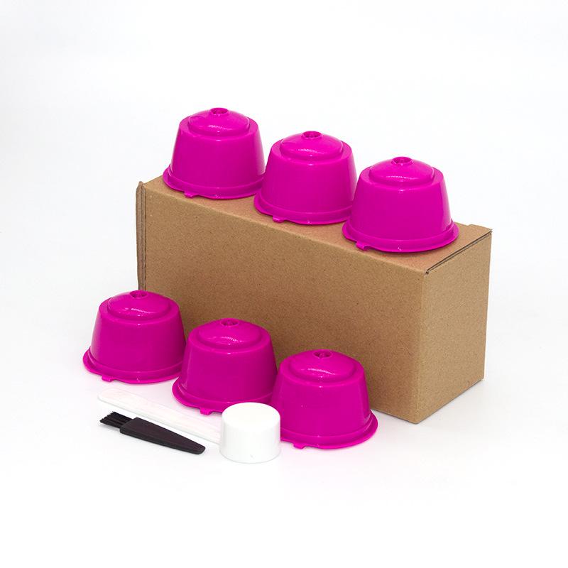 6-Pack Coffee Capsule Cups for DOLCE GUSTO with Filter Box Set