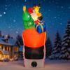 9.84FT Inflatable Toy Santa Claus Sleigh Reindeer Xmas Yard Decoration LED Christmas Supplies Home Ornament Festive Gift