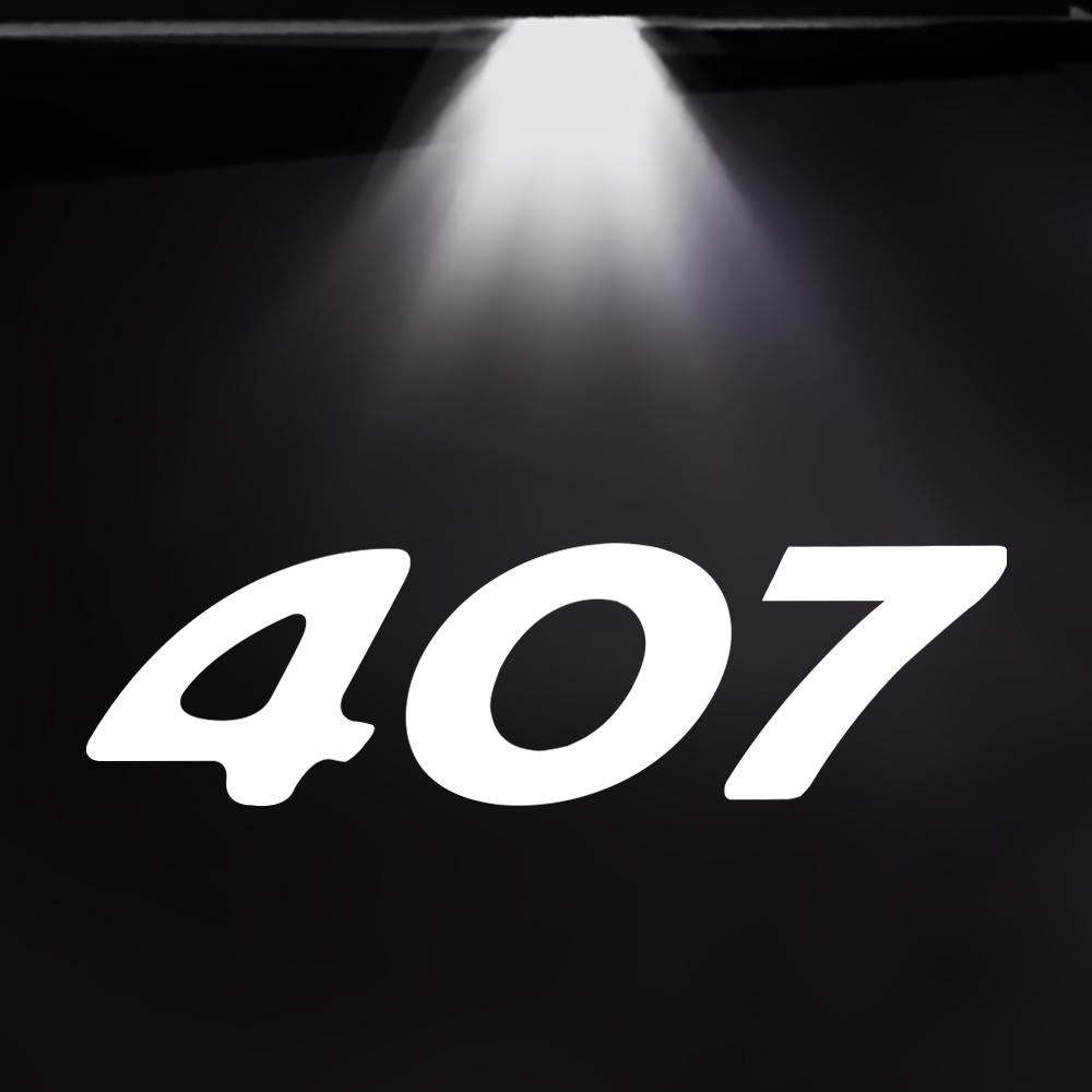 2026 Hot Car Sticker 2pcs LED Ghost Shadow Projector Car Door Light Custom Laser For Peugeot 407 2004 2005 2006 2007 2008-2012 F
